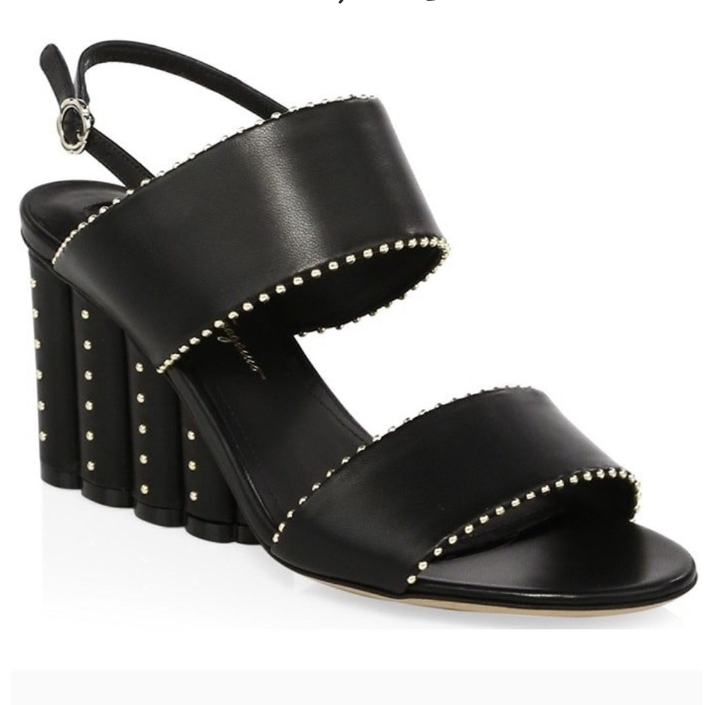 ISO FERRAGAMO black gavi sandal size 6.5-7.5